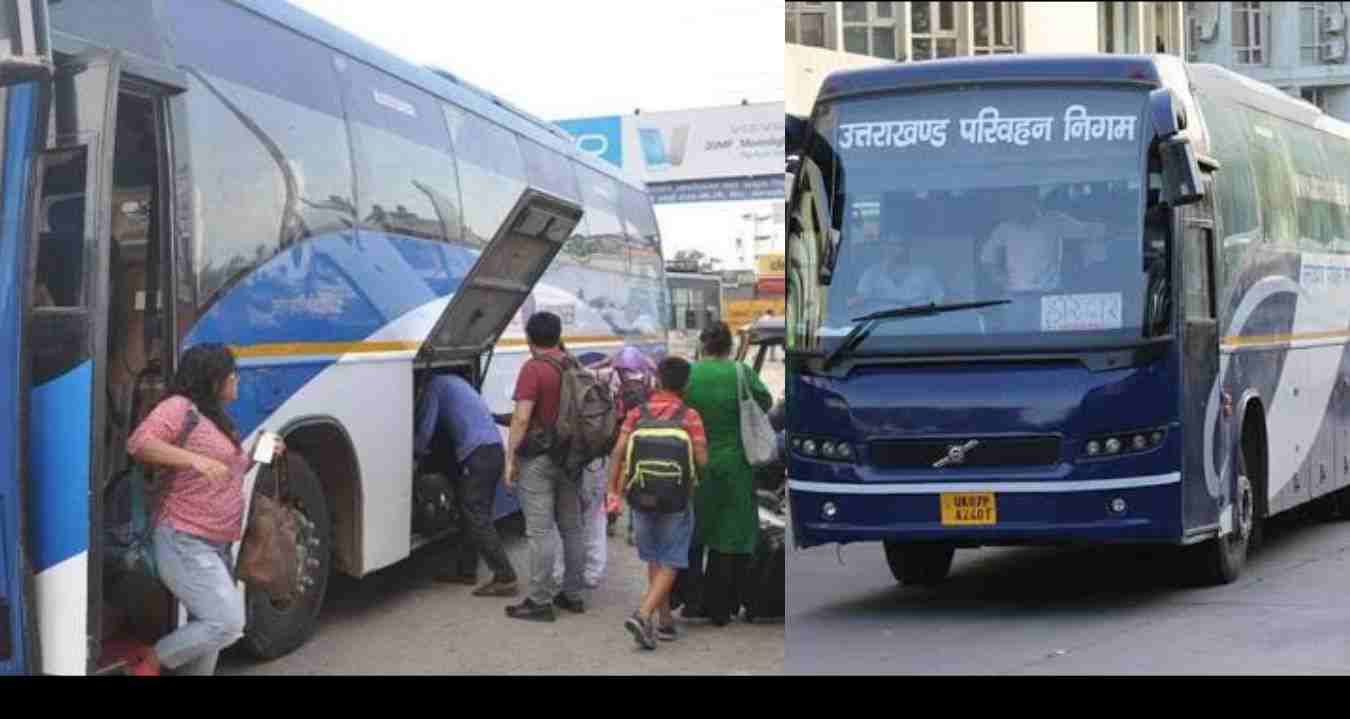 Uttarakhand roadways volvo bus