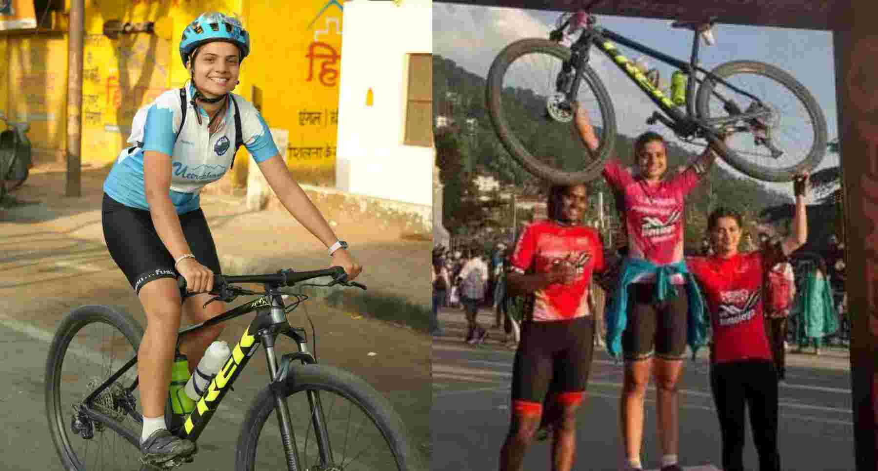 Priyanka Mehta of haldwani cycle rally