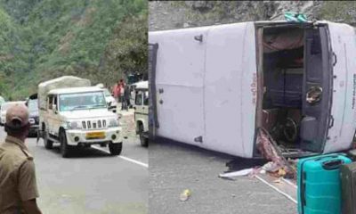 Uttarakhand news: Badrinath bus accident today in chamoli district Hanuman chatti area