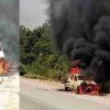 Haridwar car fire news
