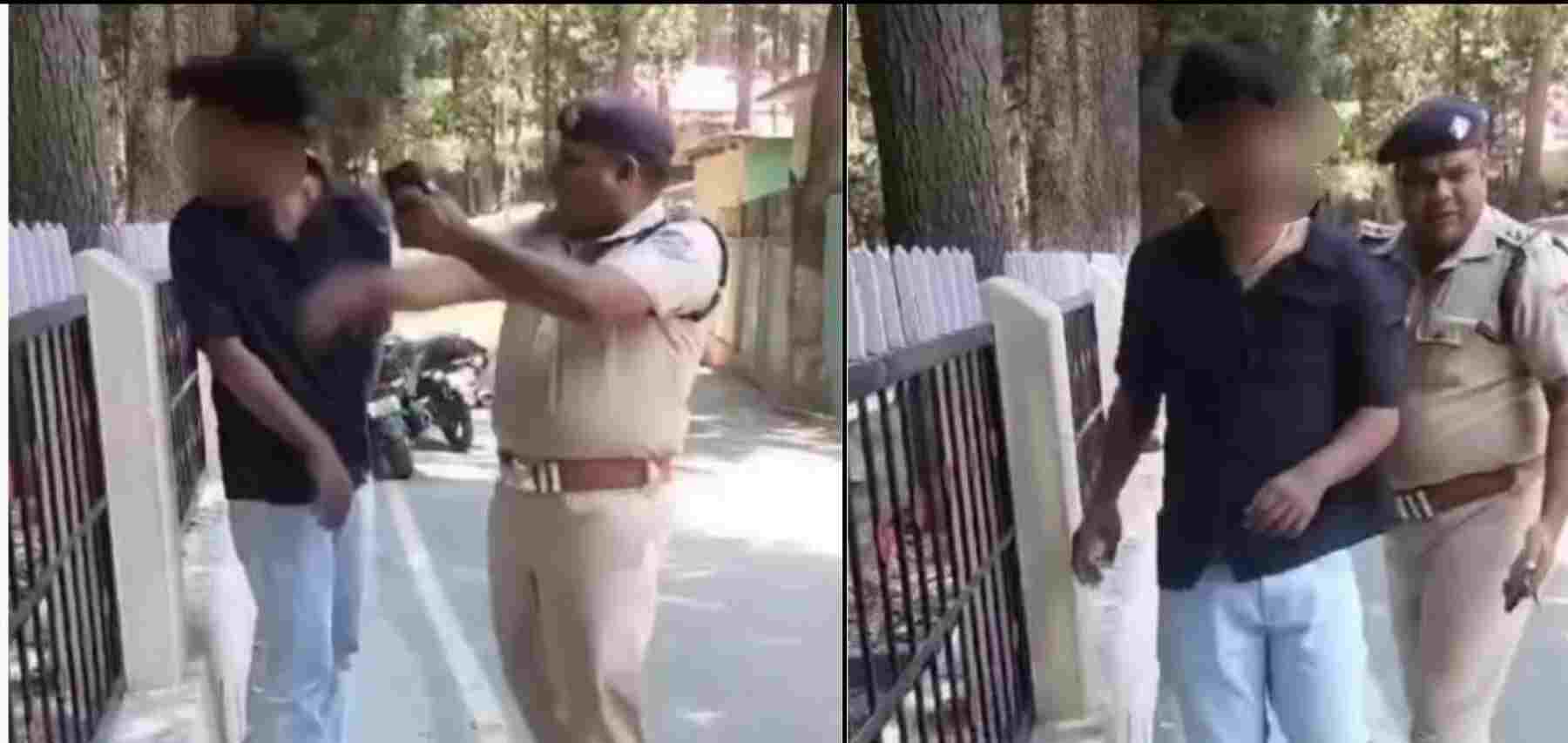 Pauri Police Slapped video uttarakhand