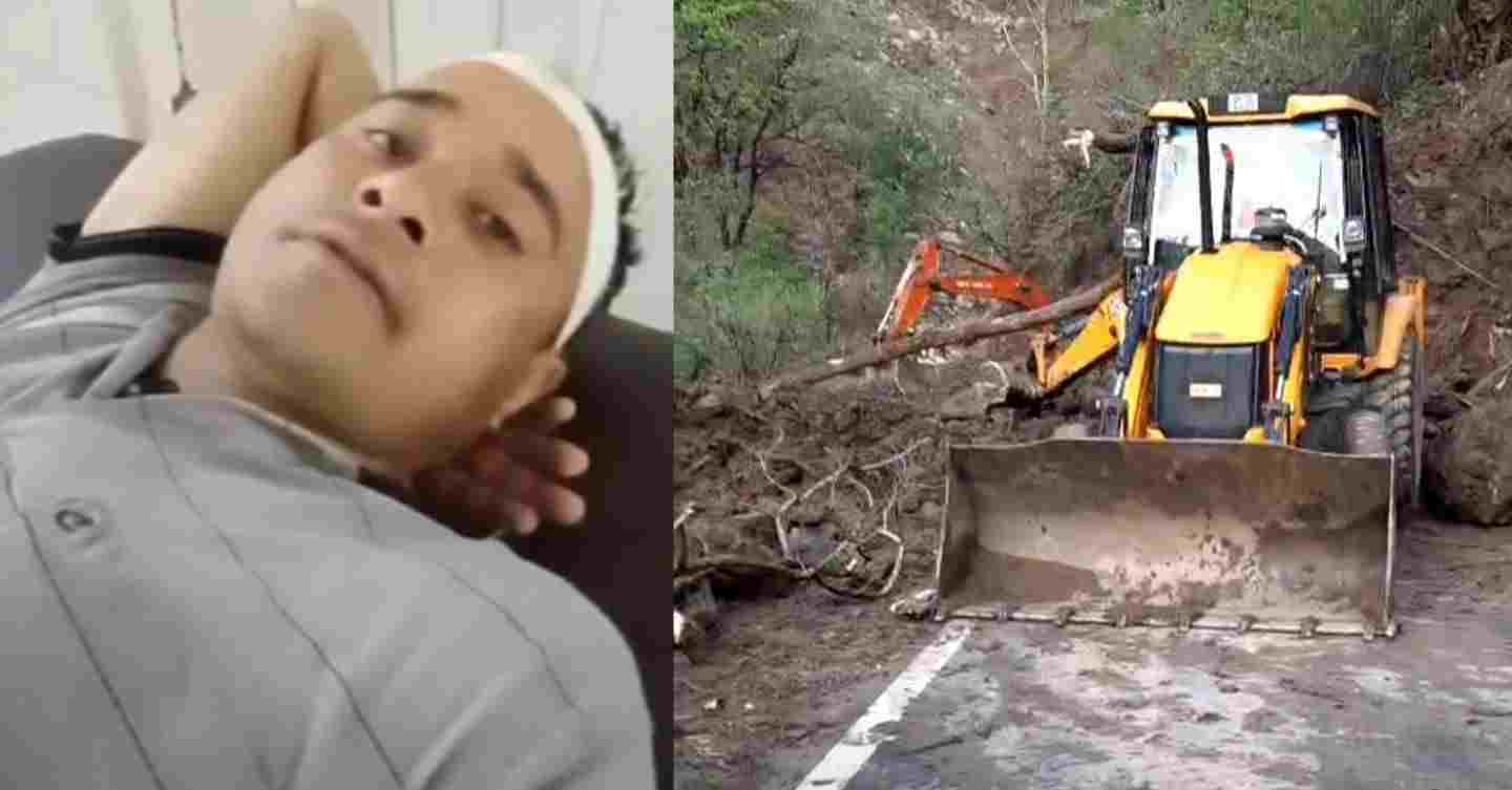 Uttarakhand news: Pauri Garhwal landslide at kotdwar duggada highway max fall in ditch