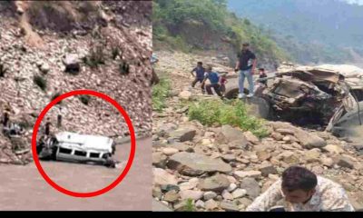 Rudraprayag badrinath Highway tempo traveller accident