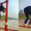 Uttarakhand news:Instagram reel viral in 2 boys of haridwar ganga river|haridwar news|viral video