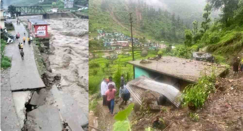 Uttarakhand news: landslide Rain in Ghansali of Tehri Garhwal, mother and daughter buried under debris.