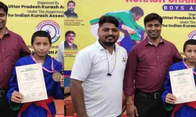 Uttarakhand news:Lakshya and Gautam of lalkuan HALDWANI win gold medal in national junior kuransh championship