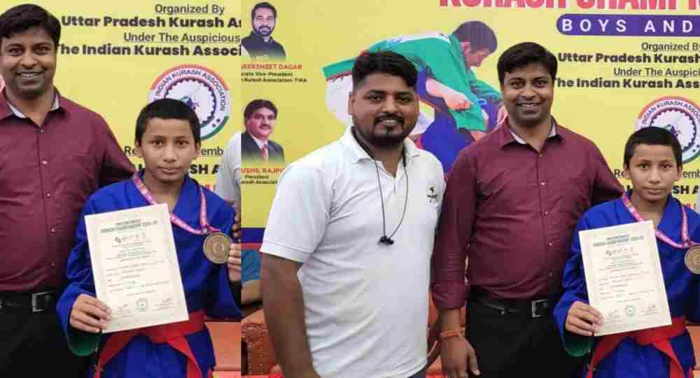 Uttarakhand news:Lakshya and Gautam of lalkuan HALDWANI win gold medal in national junior kuransh championship