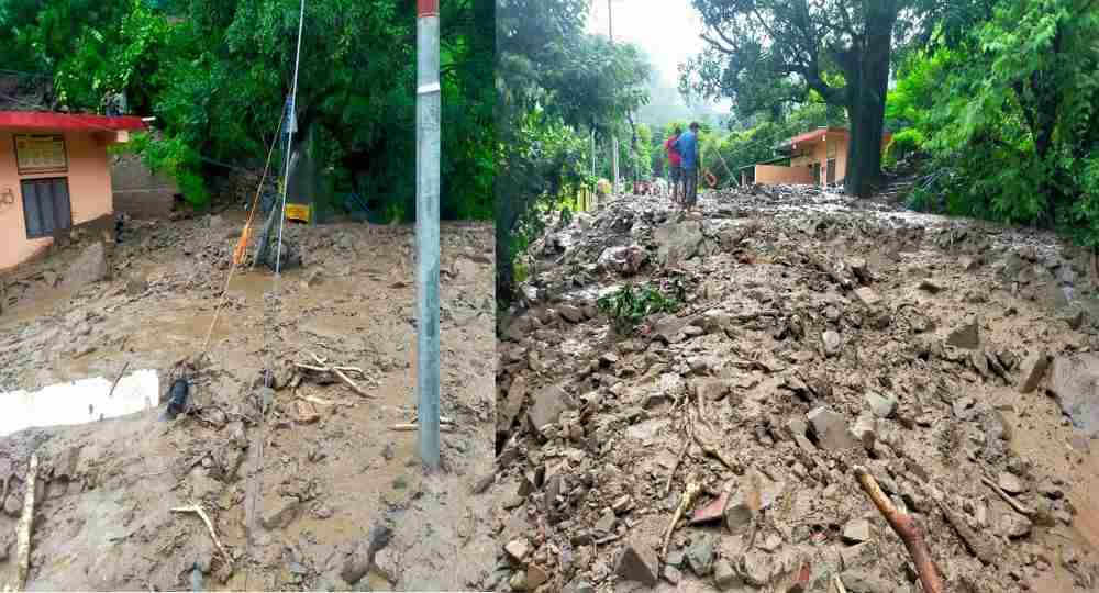 Pauri Garhwal cloud burst today