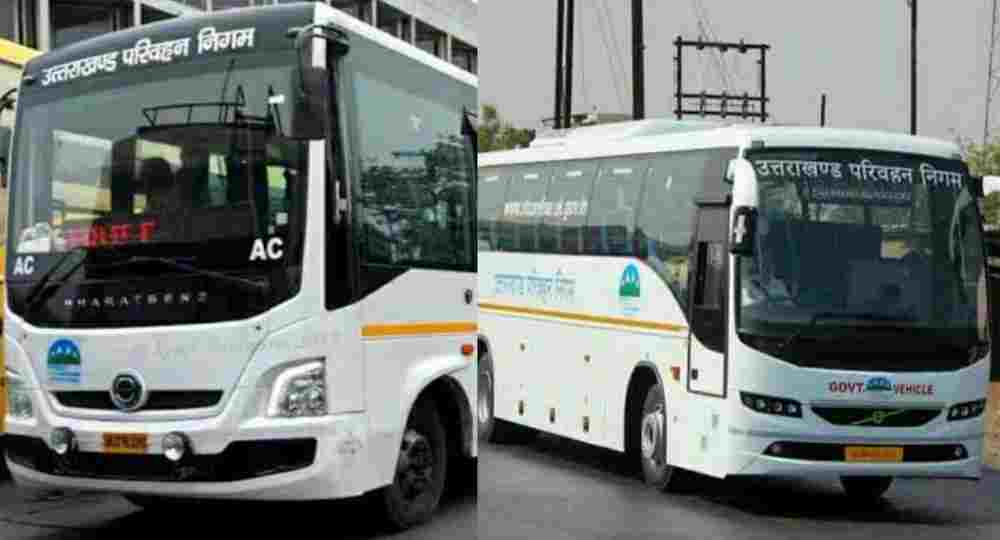 Uttarakhand roadways CNG bus