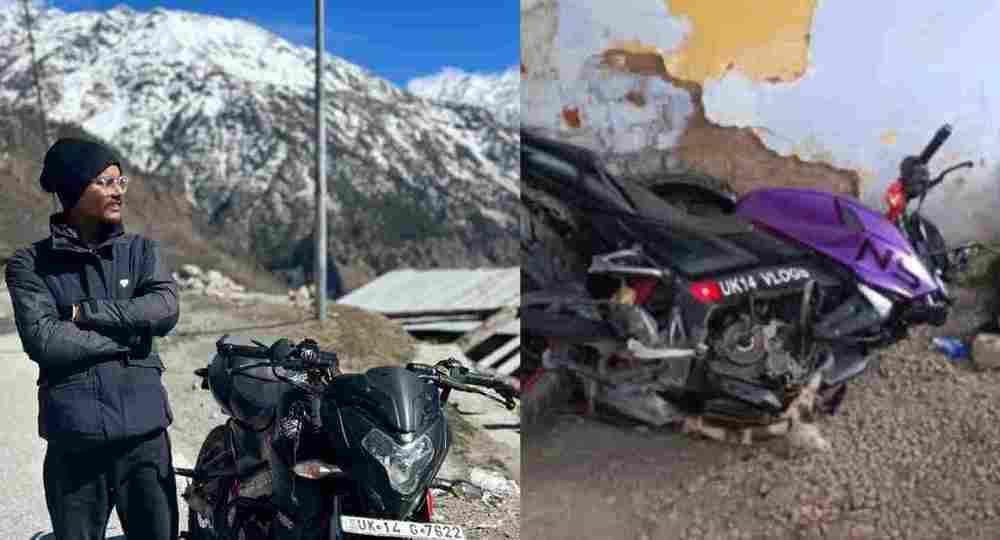 YouTuber Yash prajapati uk14 vlogs bike accident rishikesh