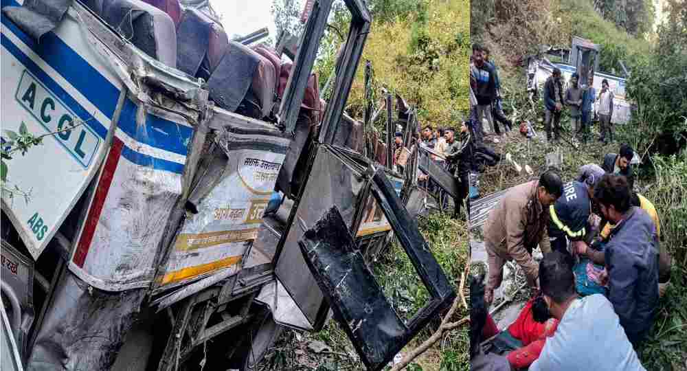 Bhimtal roadways bus accident news today