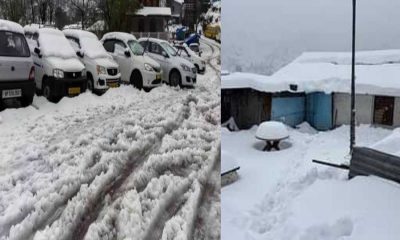 Uttarakhand snowfall road block closed