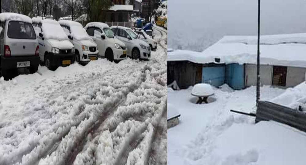 Uttarakhand snowfall road block closed