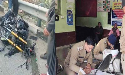 Sitarganj road bike accident today udham Singh Nagar news