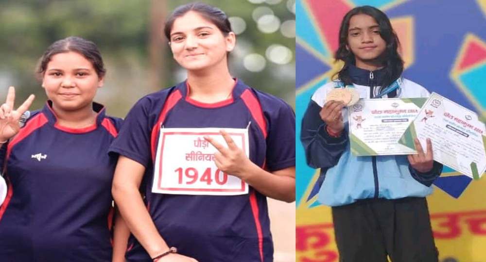 Rakhi Rana tehri garhwal Lucky Gaur pauri garhwal uttarakhand national athletics competition