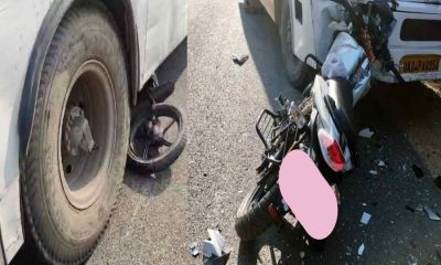 chakarpur khatima bike uttarakhand roadways bus accident