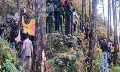 Pauri Garhwal bus accident today