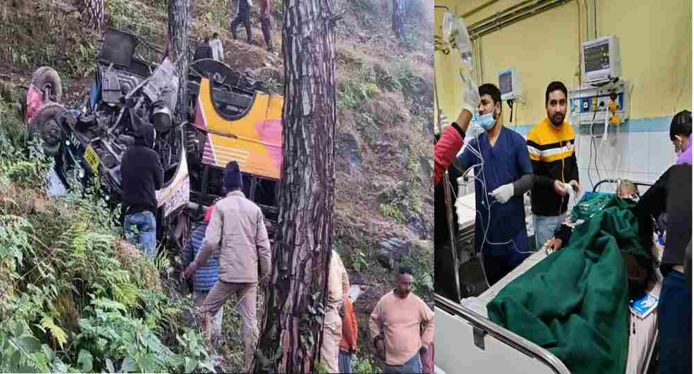 Pauri Garhwal bus accident road today
