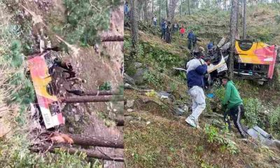 Pauri Garhwal GMOU BUS ACCIDENT today news road