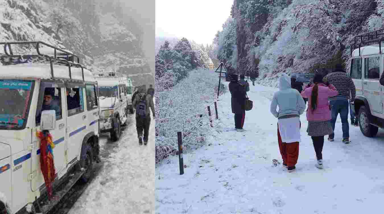 Uttarakhand news: Uttarakhand Snowfall places weather Update today auli harshil Chakrata