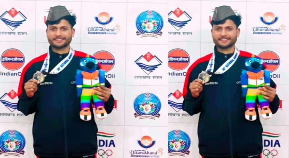 Jitendra Nath Chinyalisaur Uttarkashi won silver medal in netball National Games 2025