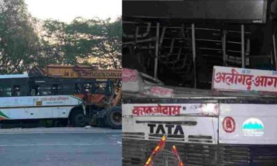 Uttarakhand news Today: Uttarakhand Roadways Bus Accident Hathras kathgodam depo bus