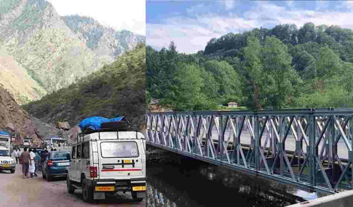 Uttarakhand news: Rudraprayag Jawari bailey bridge of 30 meter long distance Alaknanda river