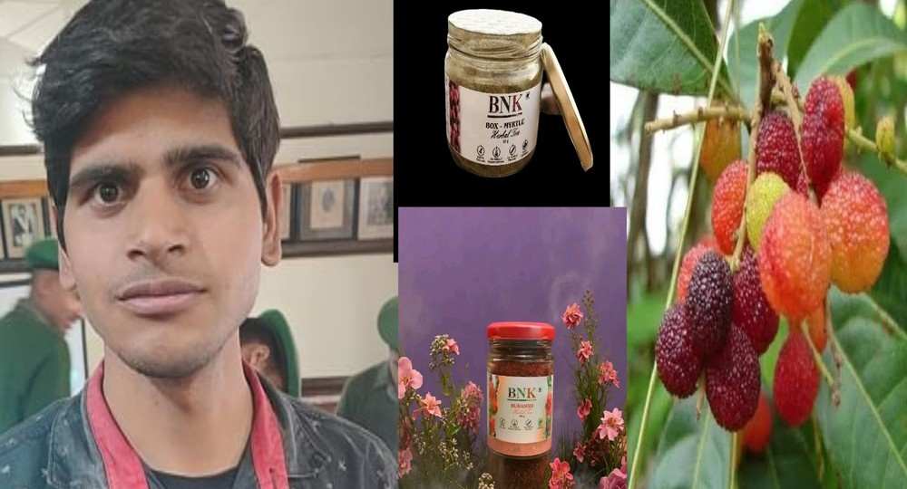 Deepak Petshali almora kafal herbal tea self employment