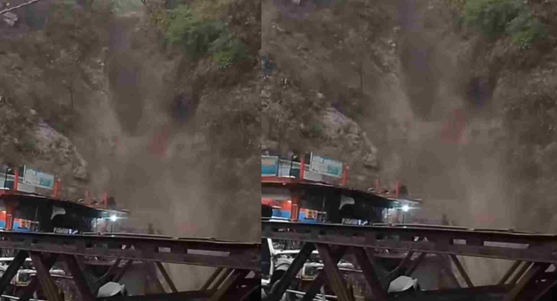 Chamoli cloud burst nandprayag Badrinath highway