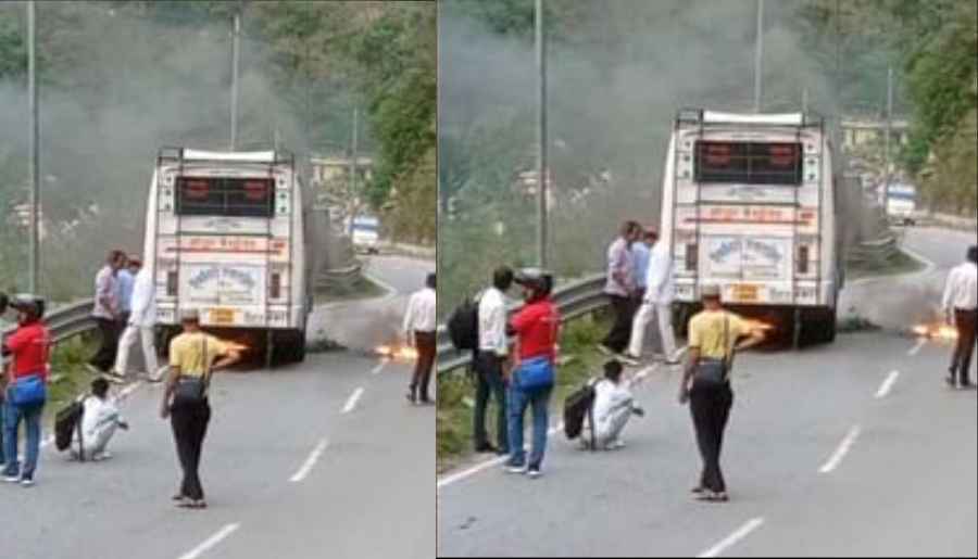 Uttarakhand news: Srinagar Garhwal Marriage bus Fire going to Rudraprayag