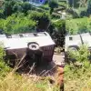 Uttarakhand news: Tehri Garhwal Bus accident Today Srinagar route bus fall on roof