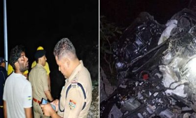 Uttarakhand news today: 2 died car fell into ditch accident in Mussoorie road.