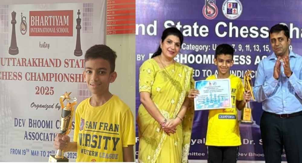 Uttarakhand: player Abhineet Sinha of Dehradun National Chess Championship.