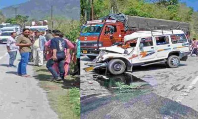 Uttarakhand news: Badrinath Highway Accident News truck and max vehicle