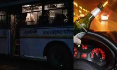 Uttarakhand news: Haldwani Delhi Roadways bus driver in drunk condition at gajraula