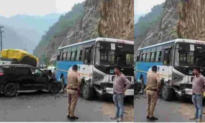 Uttarakhand news: roadways bus accident with car in Kaudiyala rishikesh