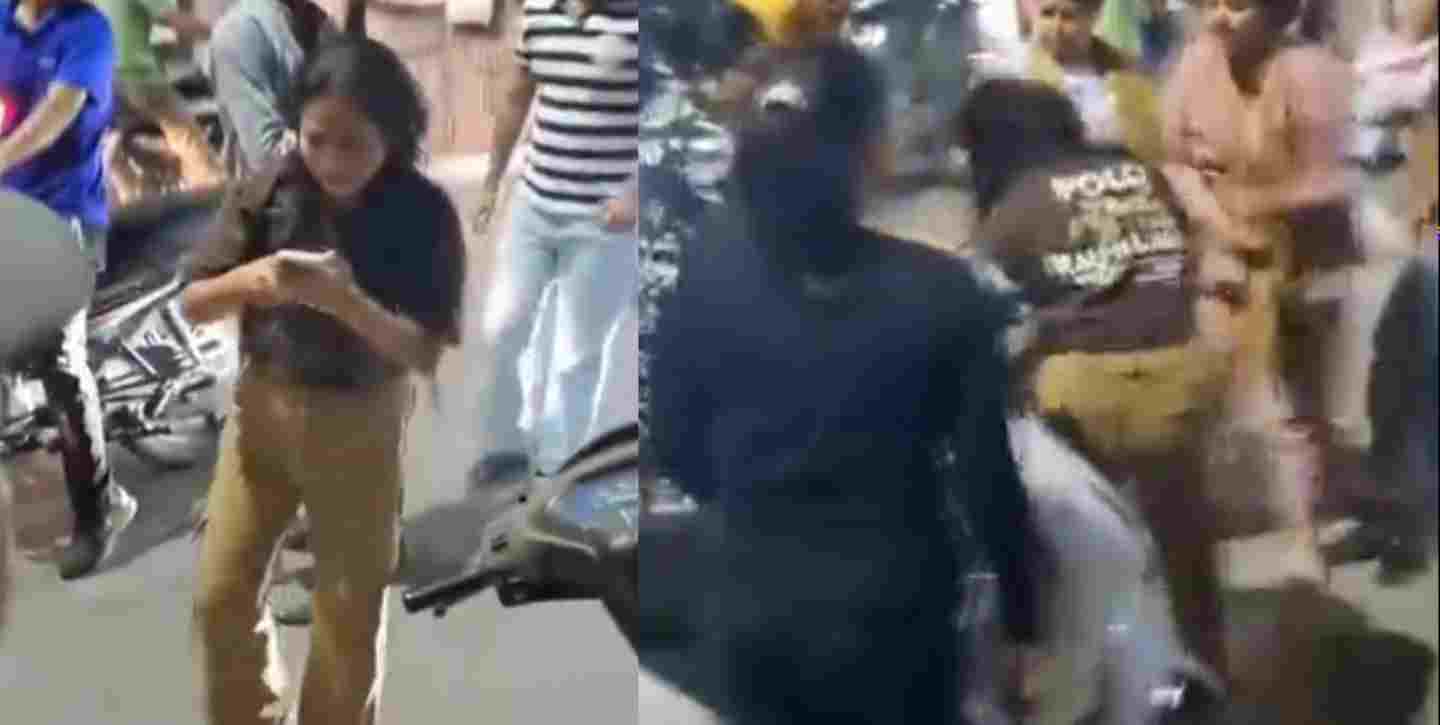 Haridwar News: Women beat up a girl in jwalapur Haridwar video viral