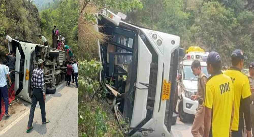 Tehri Garhwal bus accident today