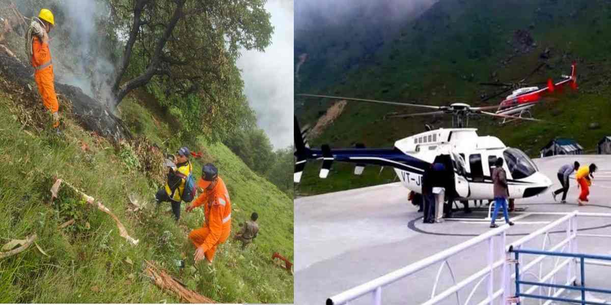chardham heli service stoped gaurikund kedarnath helicopter crash