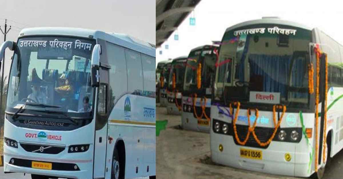 Uttarakhand roadways volvo bus dehradun to delhi chandigarh