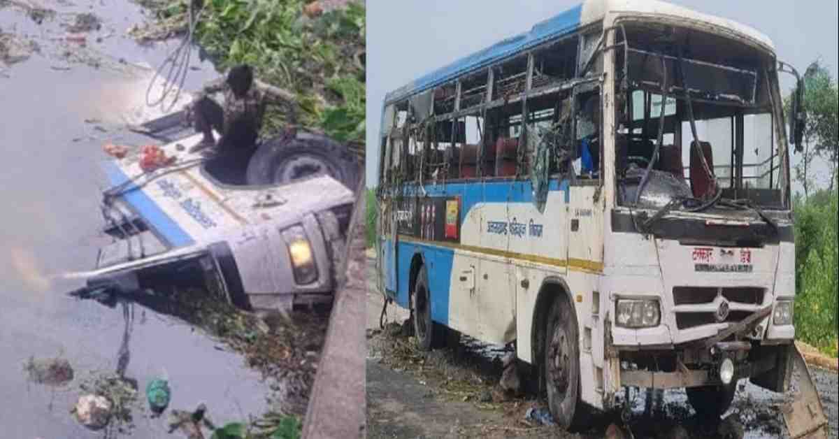 Chandigarh Tanakpur roadways bus accident in Bijnor