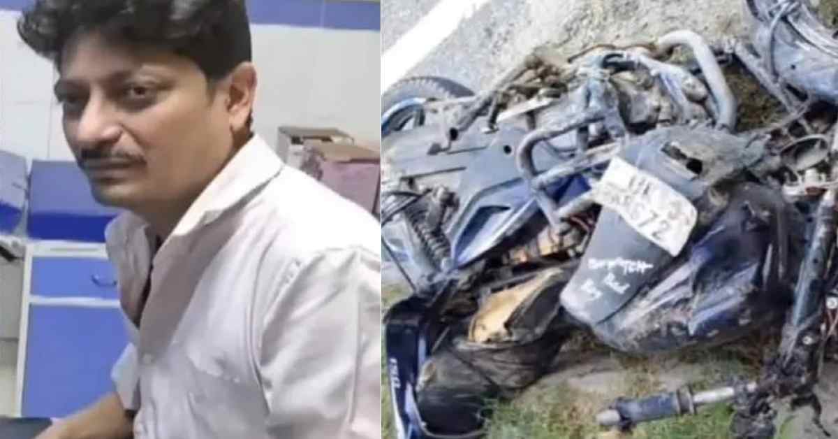 chamoli CMO shah hasan car bike accident Rudraprayag news today