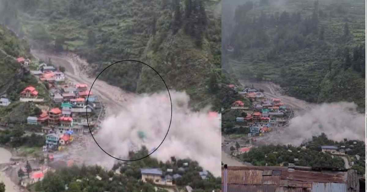 Uttarkashi dharali village cloudburst today cloud burst latest news uttarakhand