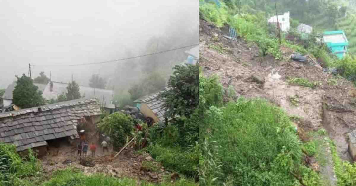 Pauri Cloud Burst Today pabo block buranshi village