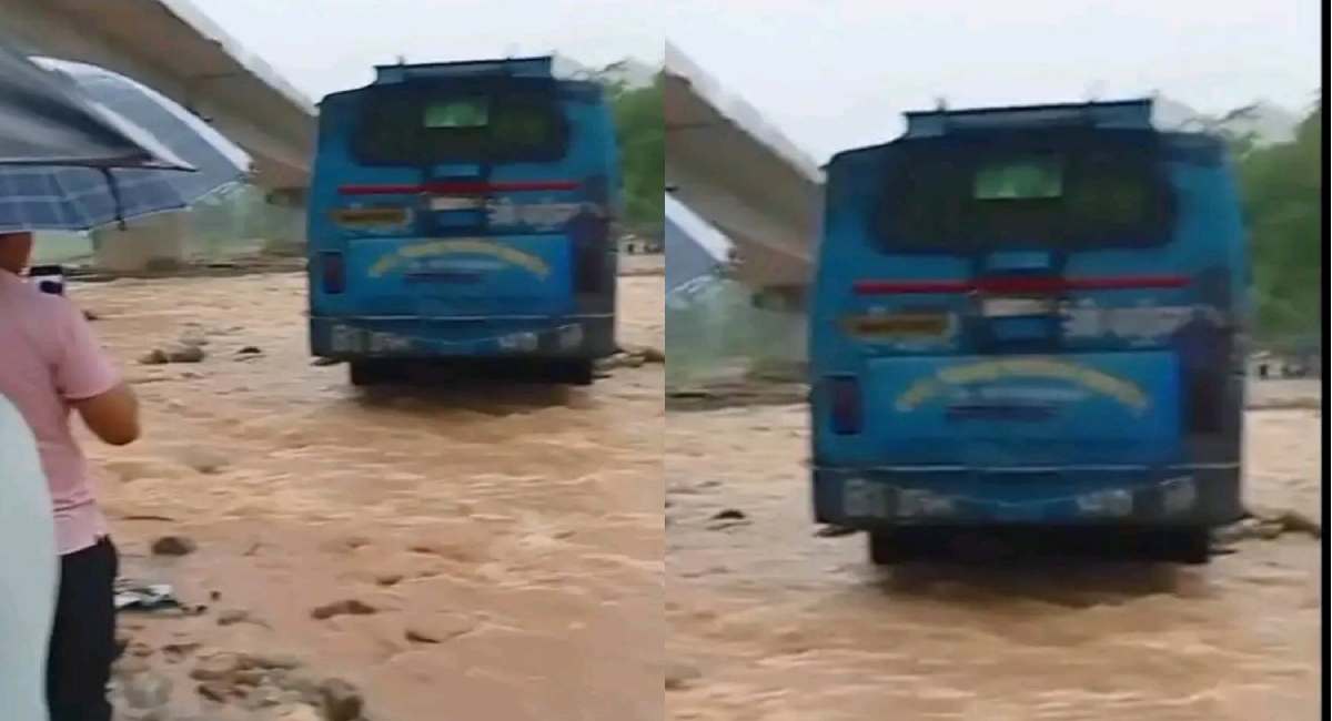 Bus break fail bike accident dhangari nala ramnagar latest news today