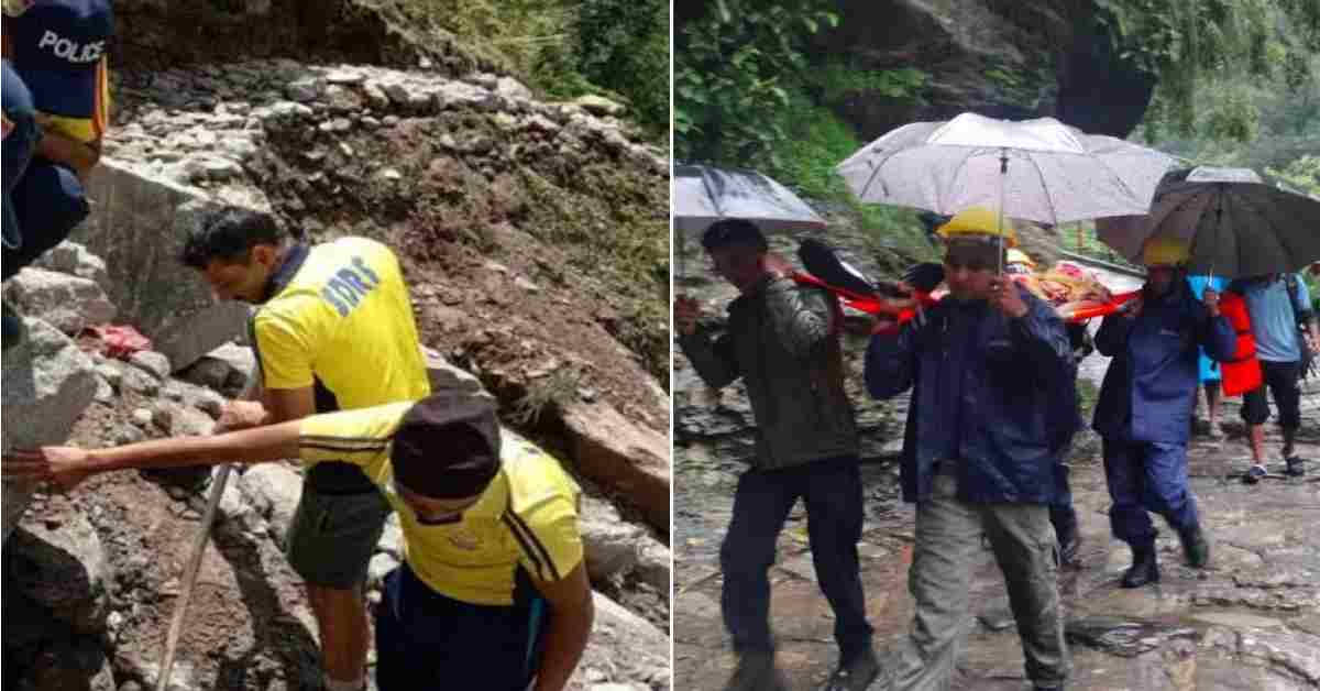 one died due to kedarnath yatra walkway heavy landslide bolder fell news today