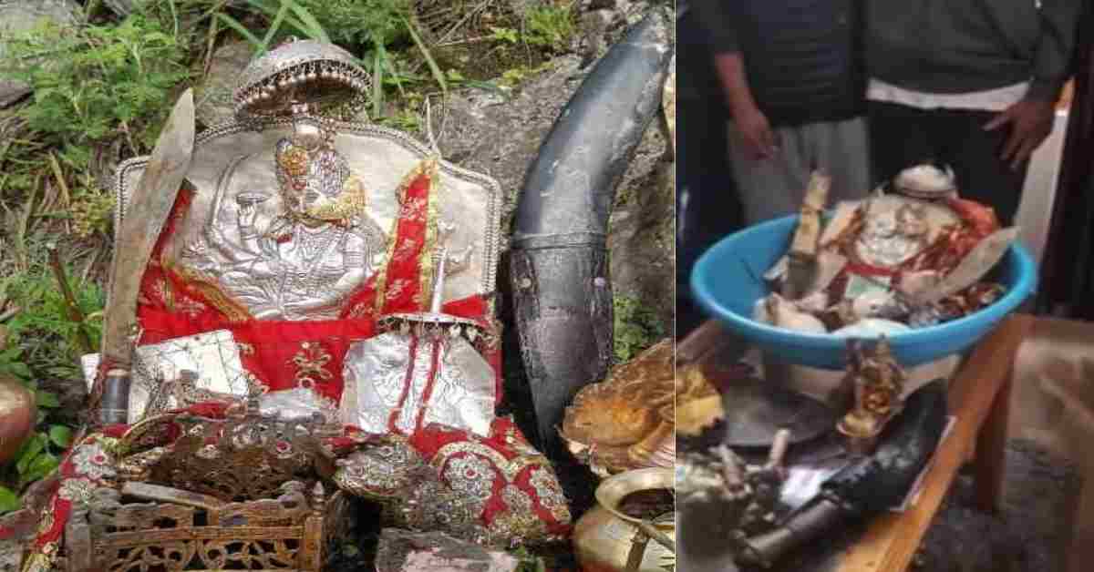 Dharali Maa Bhagwati Kuldevi Rajrajeshwari Murti recovered cloudburst Uttarkashi