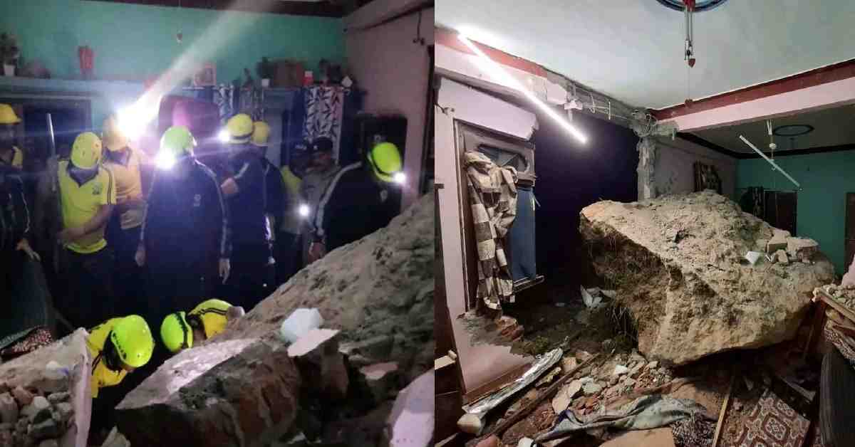 12 years old prince died Pithoragarh landslide bolder fell into house news today