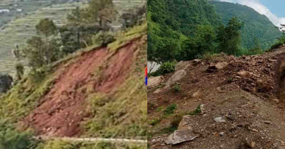 Ghat pancheshwar road heavy landslide champawat news today