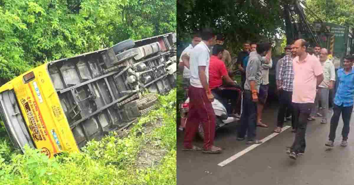 BLM academy school bus accident in motahaldu many children injured including conductor haldwani news today